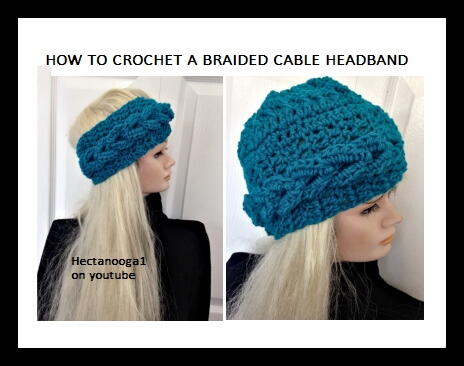 Crochet Cable Braided Headband