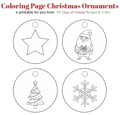 Precious Printable Coloring Page Christmas Ornaments