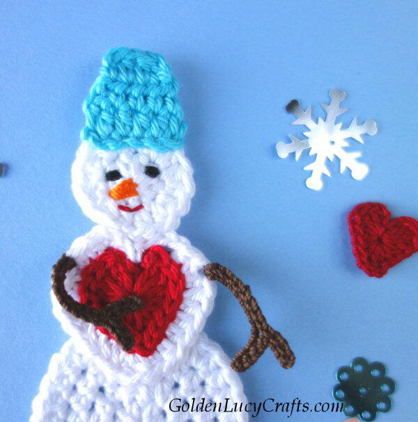 Crochet Snowman In Love