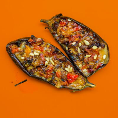 Delicious Roasted Eggplant With Couscous