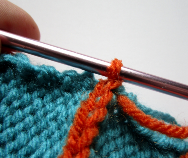 Three Needle Bind Off Step 7