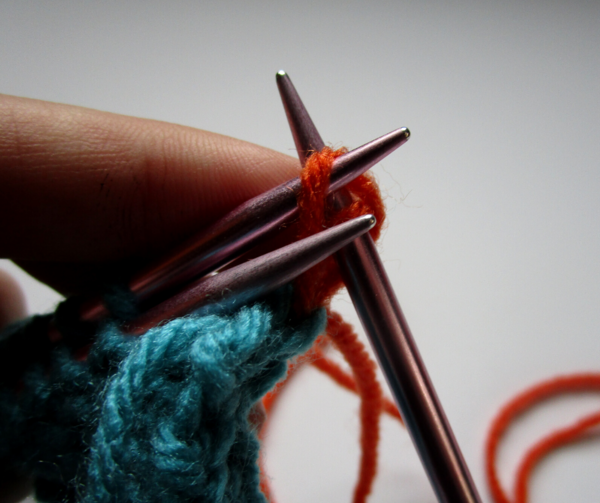 Three Needle Bind Off Step 6