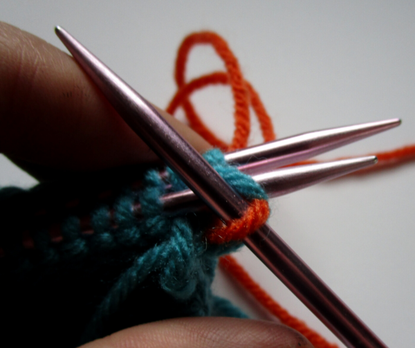 Three Needle Bind Off Step 3