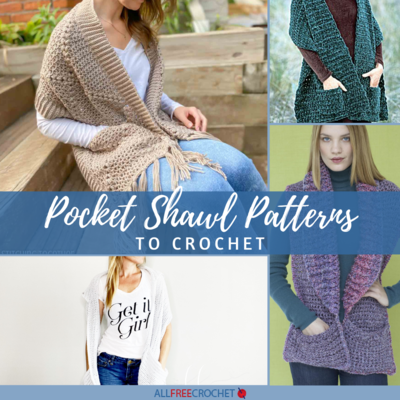 18 Pocket Shawl Patterns to Crochet