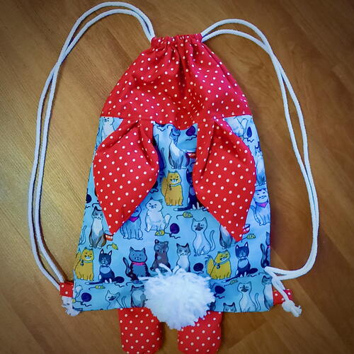 Bunny Drawstring Bag | AllFreeSewing.com