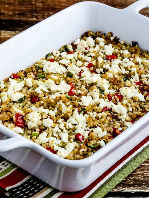 Greek-Inspired Leftover Brown Rice Casserole