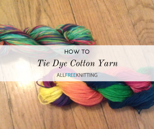 How to Tie Dye Cotton Yarn