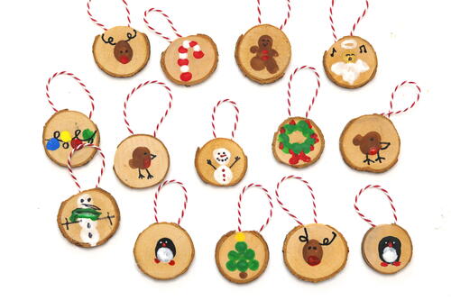 Easy Fingerprint Christmas Ornament Crafts For Kids
