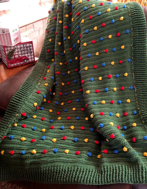 Festive Light Crochet Blanket