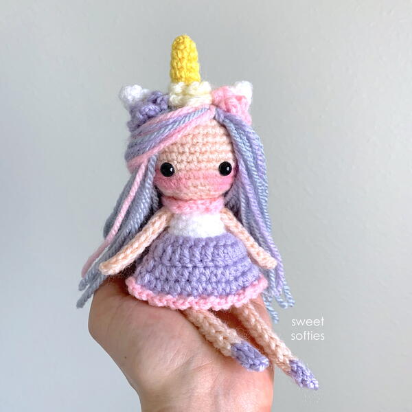 Unicorn Pixie Amigurumi Girl Doll