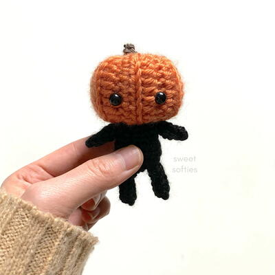 Baby Pumpkin Head Halloween Amigurumi Doll