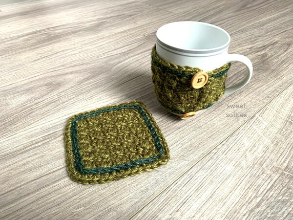 Northwest Coffee Sleeve & Cup Coaster Mug Rug