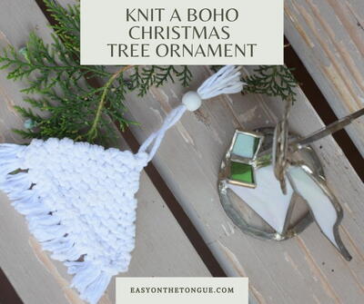 Knit A Boho Christmas Tree Ornament