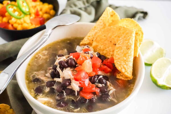 Black Bean Chicken Chile Verde Soup