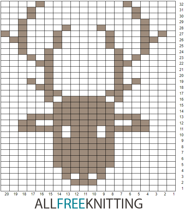 Reindeer Knitting Chart