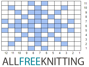 Simple Snowflake Knitting Chart