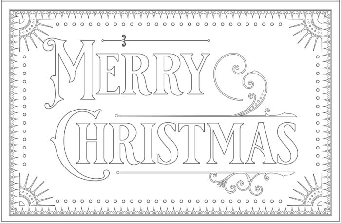 3 Free Printable Christmas Cards to Color | FaveCrafts.com