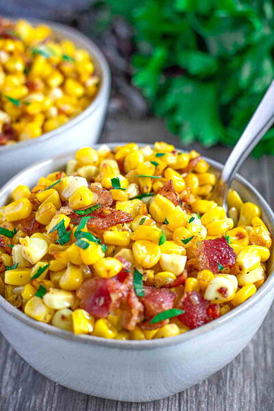 Fresh Corn And Bacon Side Dish