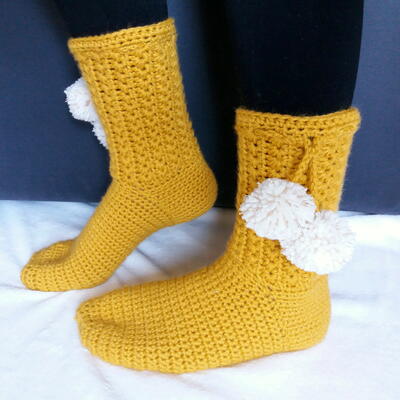 Romy Crochet Slipper Socks Pattern