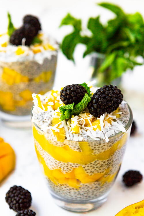 Mango Chia Seed Pudding | RecipeLion.com