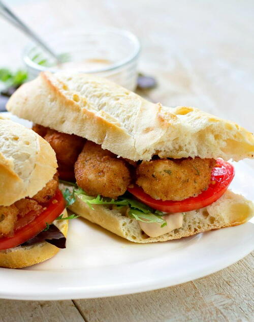 Shrimp Po Boy Sandwich