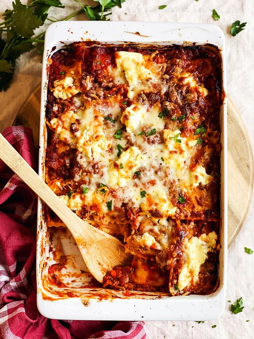 Lazy Lasagna With Ravioli