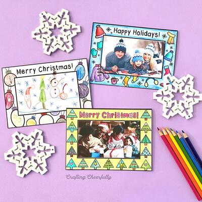 Holiday Coloring Cards - Free Printables