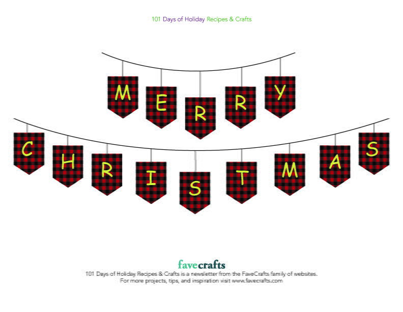 Jolly Printable Merry Christmas Banner | AllFreeHolidayCrafts.com