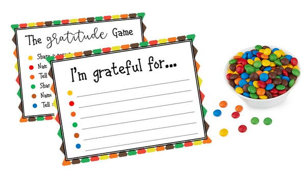 Printable Gratitude Thanksgiving Game For Family