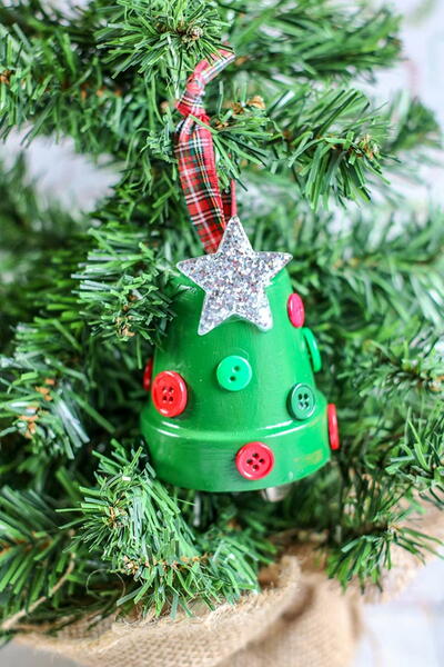 Christmas Tree Clay Pot Ornament Craft