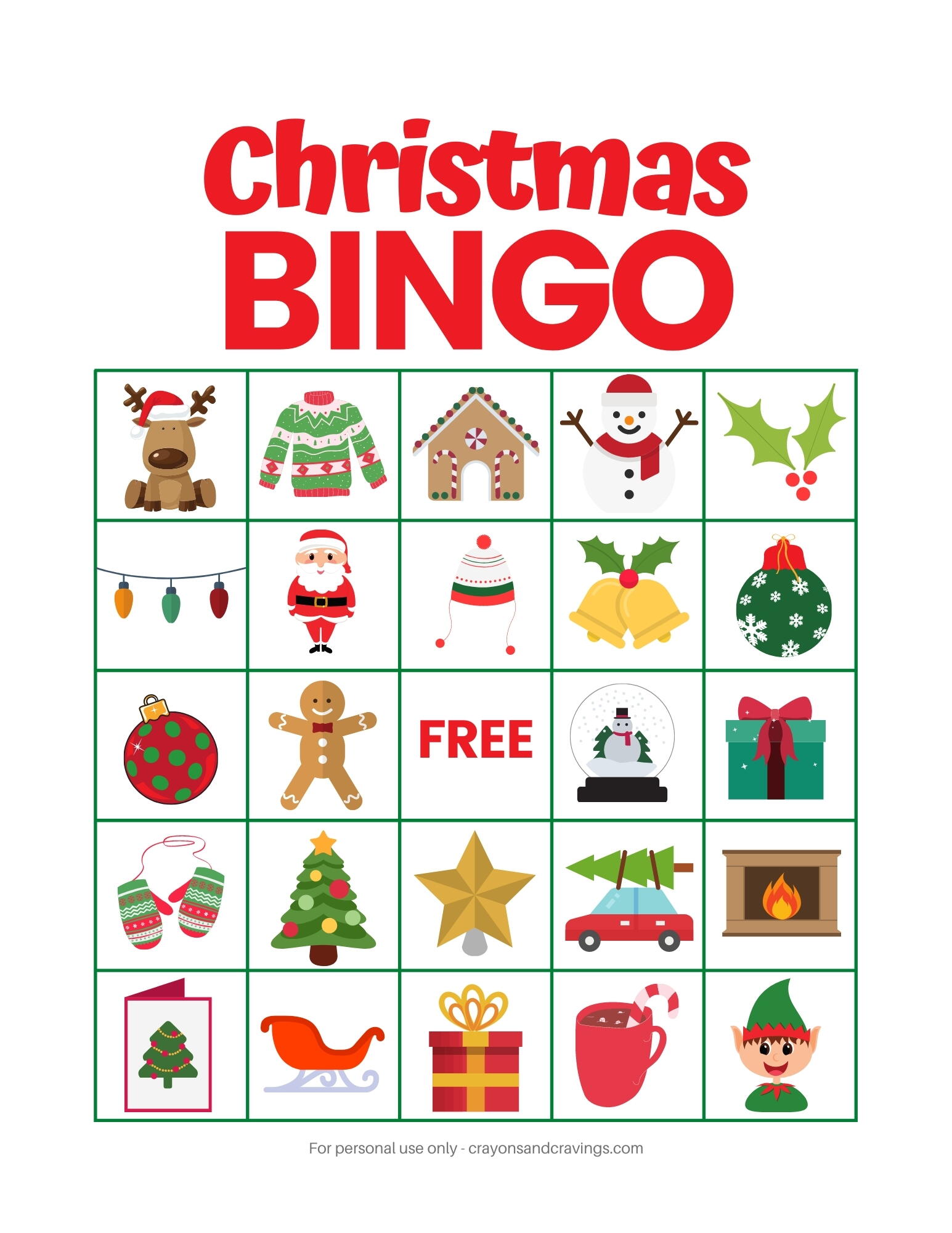 Christmas Bingo Card Generator With Pictures