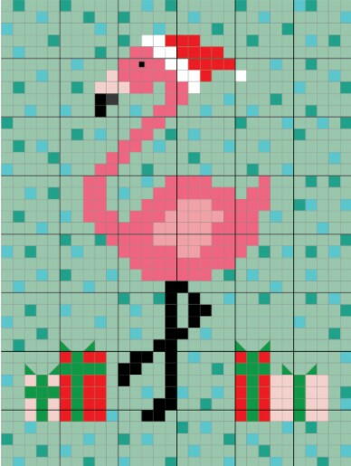 Christmas Flamingo Quilt Pattern
