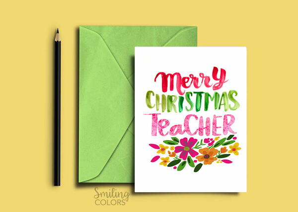Diy Print At Home Holiday Cards For Teachers