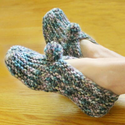 Simple Short-row Slippers