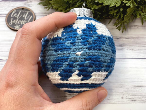 Fair Isle Crochet Ornament