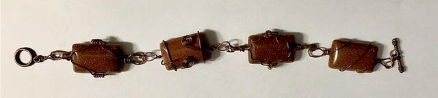 Wire Wrapped Cabochon Bracelet