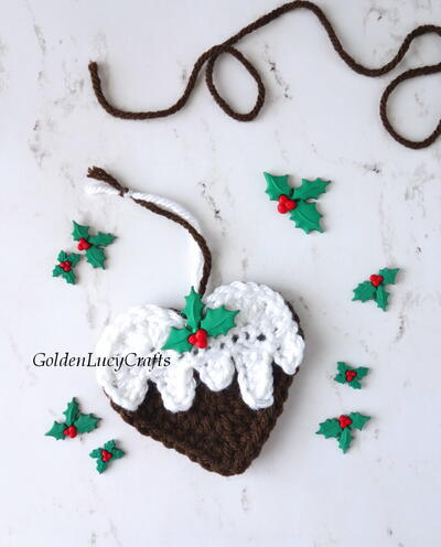 Crochet Christmas Pudding Ornament