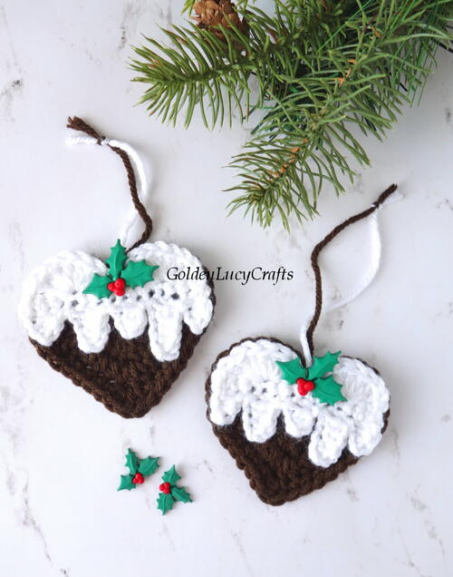 Crochet Christmas Pudding Ornament