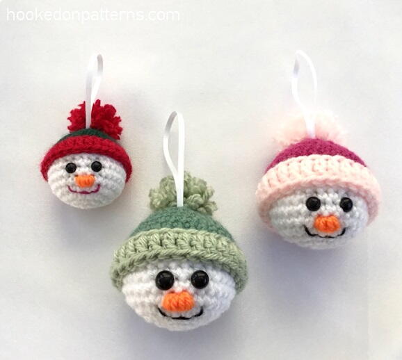 Crochet Snowman Baubles