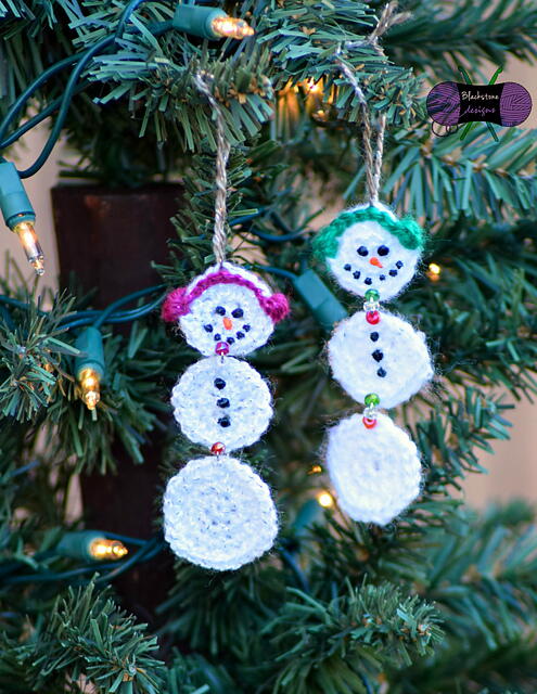 Dangling Snowman Ornament 