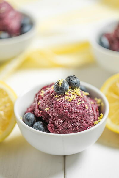 Blueberry Lemon Sorbet