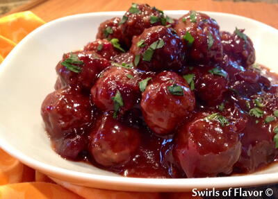 Cranberry Sweet And Sour Meatballs