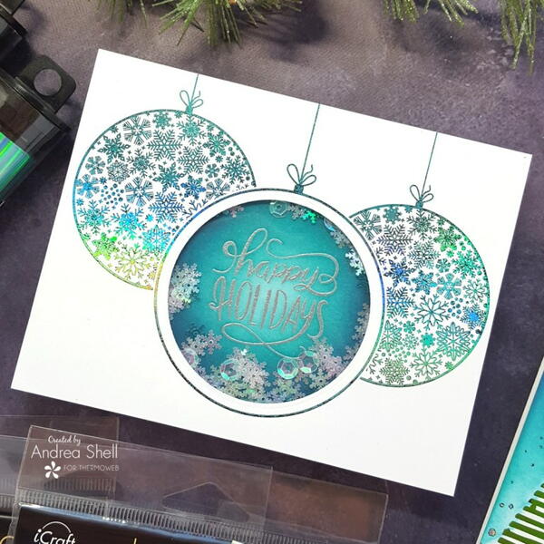 Ornate Ornaments Shaker Card