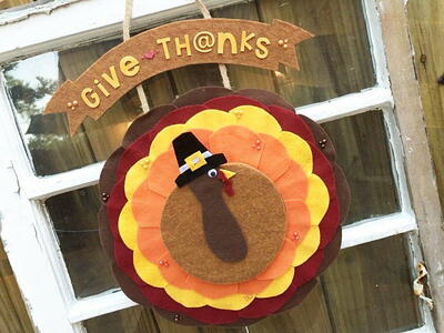 Thanksgiving Turkey Door Decor