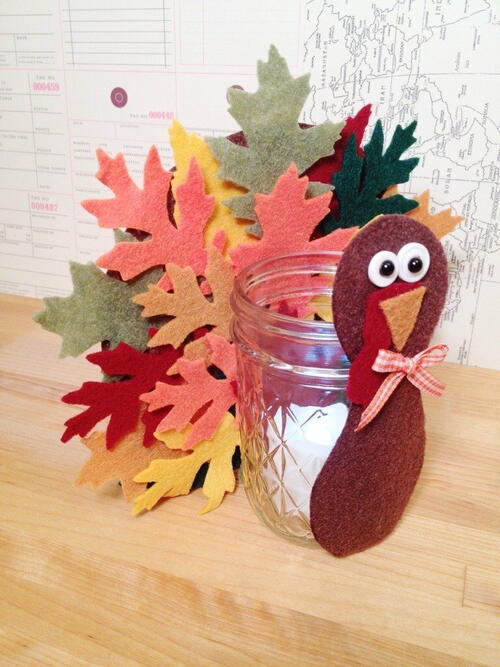 Felt Turkey Votive