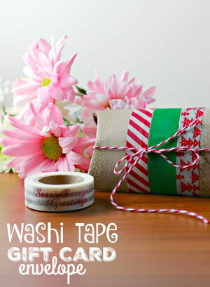 Easy Washi Tape Gift Card Holder