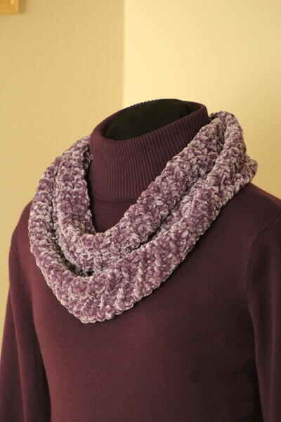 Easy Velvety Infinity Scarf