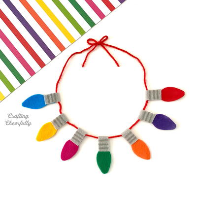 Diy Holiday Lights Necklace