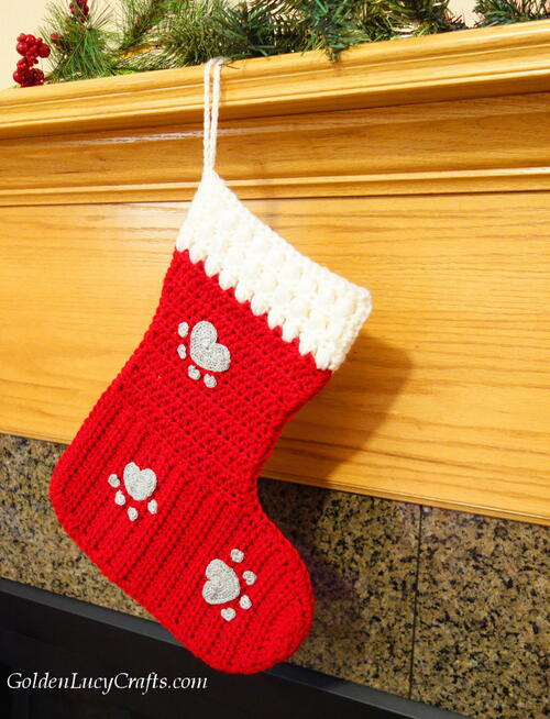 Crochet Dog Stocking
