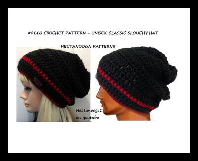 Classic Crochet Slouchy Unisex Hat